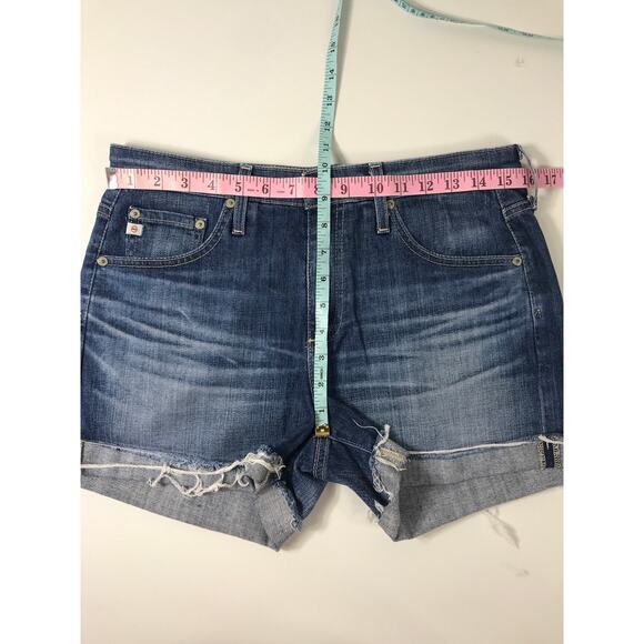 AG Women's 27 Hailey Ex-Boyfriend Roll-Up Jean Denim Shorts Distressed Everyday - Picture 8 of 9